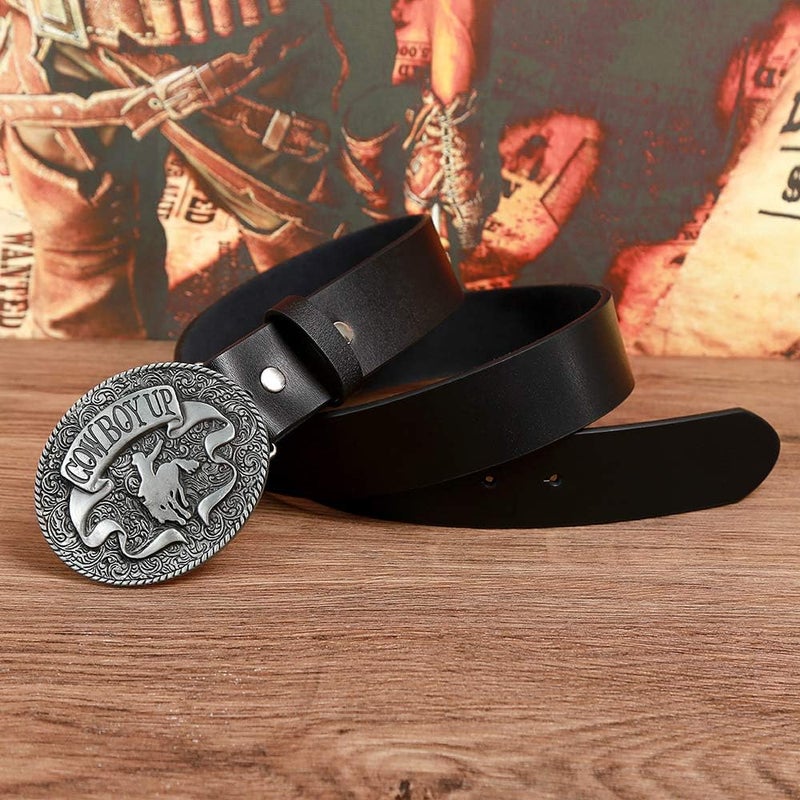 KDG Western Belt Buckle Vintage Cowboy Up Belt Buckle for Men Women - Image 2